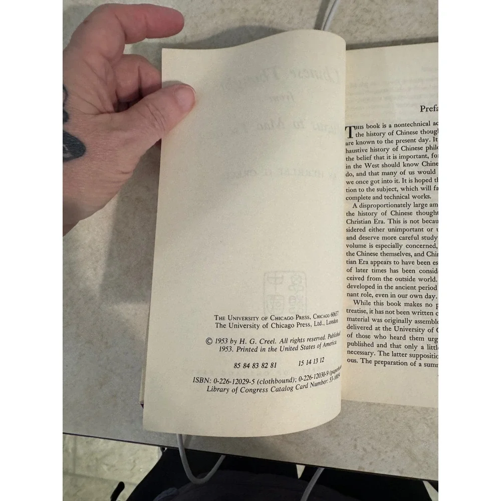 Chinese Thought from Confucius to Mao Tse-tung Herrlee Creel History Philosophy